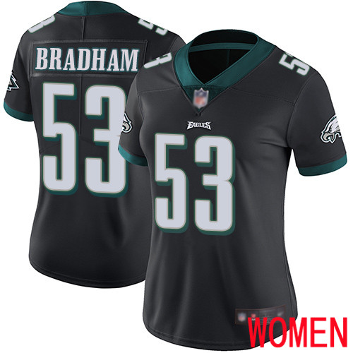 Women Philadelphia Eagles #53 Nigel Bradham Black Alternate Vapor Untouchable NFL Jersey Limited Player->nfl t-shirts->Sports Accessory